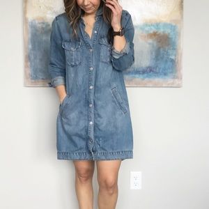 Level 99 button down denim dress